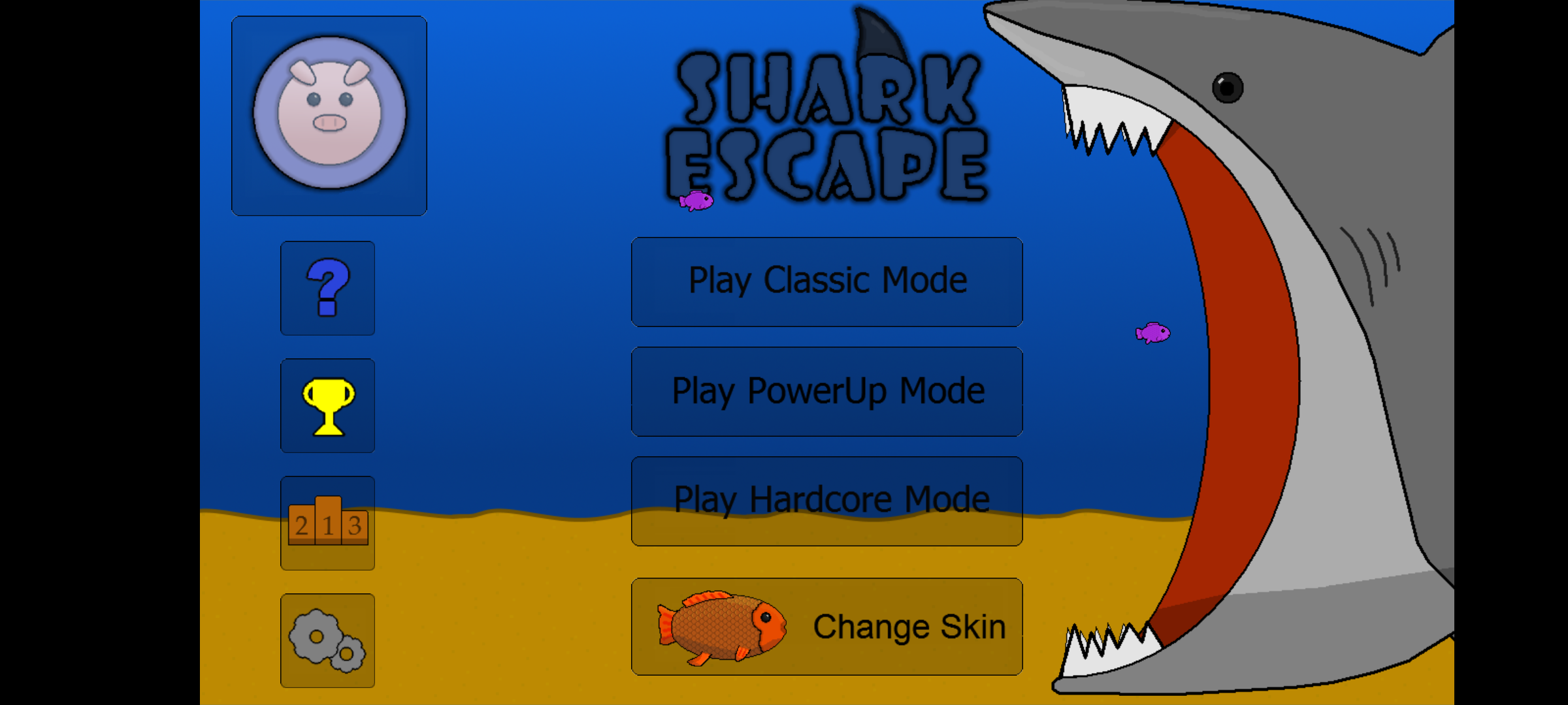 The overhauled menu interface, including achievements and leaderboards.